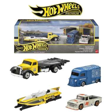 Hot Wheels Diorama Set Mooneyes Speed Waze Hydroplane Citroen Stout