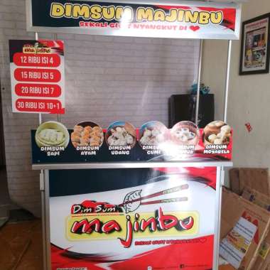Booth portable Gerobak Lipat bahan aluminium ukuran 120x60x190 cocok untuk jualan dimsum siomay baks