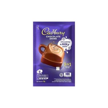 Cadbury Drink Hot Chocolate 3in1 Minuman Coklat Panas Ecer Sachet