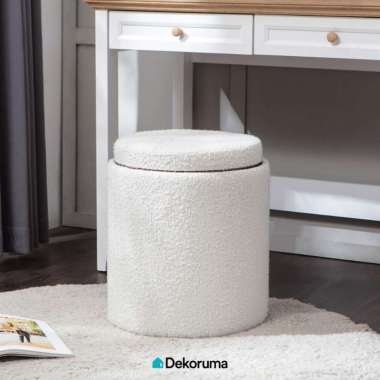 Dekoruma ZIYU Kursi Stool Minimalis Putih