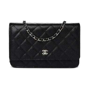 Chanel Classic Wallet On Chain Caviar Black Shw