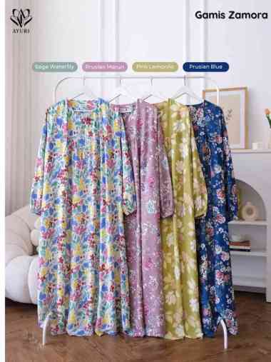 atelier angel gamis rayon premiun zamora by ayuri bahan Rayon viscose premium busui all size fit to