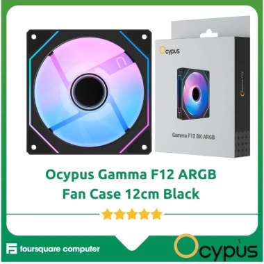 Ocypus Gamma F12 BK ARGB Fan Case Single Black Hitam 12Cm