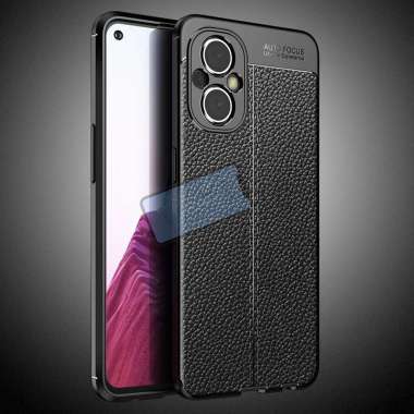 Case Oppo Reno8 Z 5G Leather Casing Cover Original Case Reno 8Z 5G Hitam