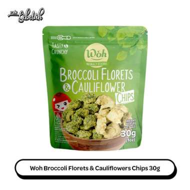 Woh Keripik Brokoli & Kembang Kol - Chips Broccoli Florets & Cauliflowers 30g | Snack Sayuran Kering