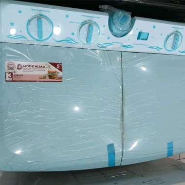 MESIN CUCI POLYTRON 2 TABUNG-PWM9076/9KG-MODE HIJAB 9kg-9076
