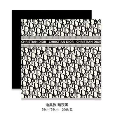 Kertas Cellophane Buket Bunga Branded / Flower Wrapping 58x58 Dior Pink