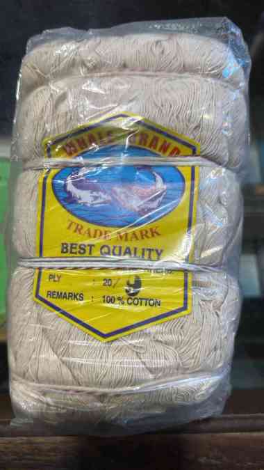 Benang Jala/ Katun Cap Ikan D24 Putih