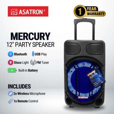 Asatron Mercury 12 Inch Bluetooth Meeting Portable Speaker