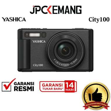 JPC KEMANG Yashica City 100 Compact Digital Camera Pocket Kamera GARANSI RESMI Black