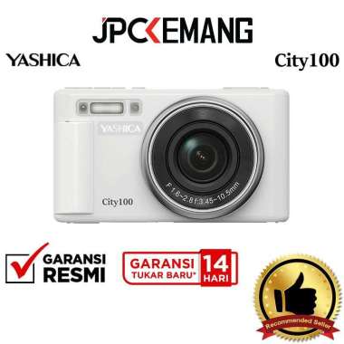 JPC KEMANG Yashica City 100 Compact Digital Camera Pocket Kamera GARANSI RESMI White