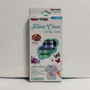 Fabric Colour Cat Kain Textile Tekstil 12 Warna V-TRO VT-126 FC