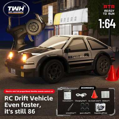 TWH RC DRIFT TOYOTA AE86 FULL PROPO SKALA 1:64 SPECIAL ITEM HADIAH ANAK
