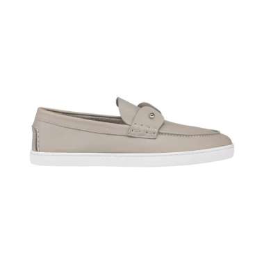 [12.12 Dealcember] Christian Louboutin Chambeliboat Slip-On Calf Leather Goose 42.5 Grey