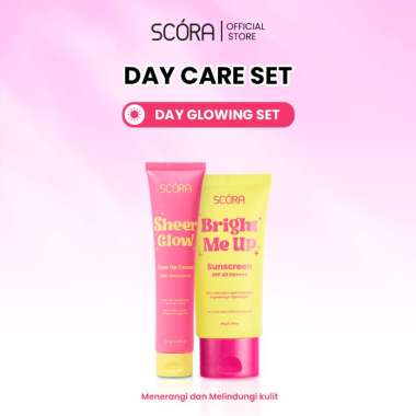 Day & Night Care Set: SCORA Bright Me Up Sunscreen 40 Gr + SCORA Sheer Glow Tone Up Cream 30 mL + 2,