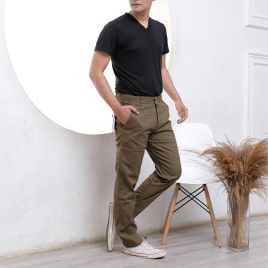 AKAJE Chinos Pants Original JUMBO Warna Army Model Casual 36