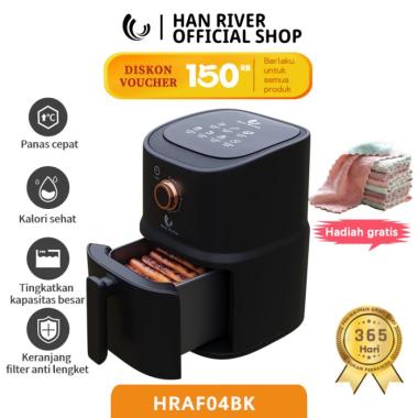HAN RIVER Air Fryer 3.2L Low power Pink 800watt - Merah Muda Hitam