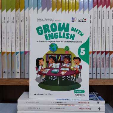 Buku Grow With English Kelas 5 SD Kurikulum Merdeka Erlangga