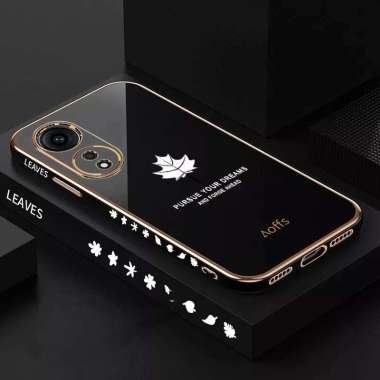 Case Mapel Oppo A38 4G Softcase Plating Pelindung Back Cover HITAM