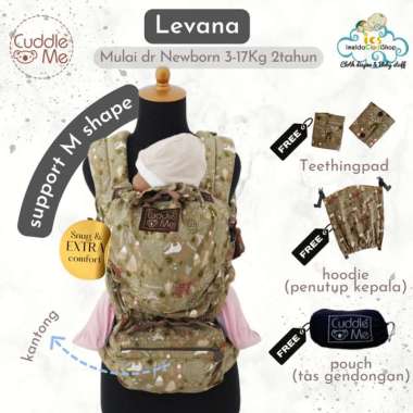 Cuddle Me Levana Neo Gendongan bayi SSC Newborn adjustable khaki