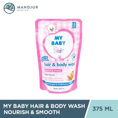 My Baby Hair & Body Wash Nourish and Smooth Refill 375 mL - Shampoo dan Sabun Bayi