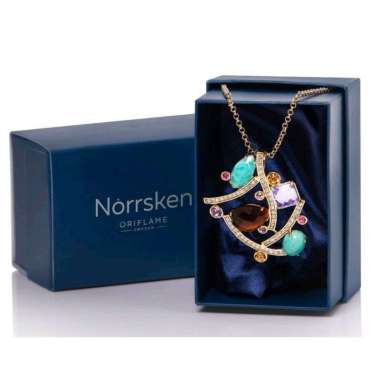 Agate aura pendant necklace oriflame top