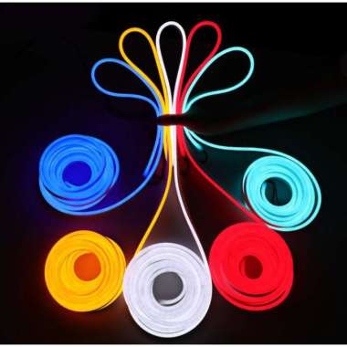 Lampu LED Neon Flex LED Strip Flexible 5 Meter DC 12V IP65 WATERPROOF biru