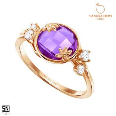 Cincin Sandra Dewi Gold Flower Garden x Magic Stone Collections RI221441 12