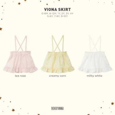 BohoPanna - Viona Skirt - Rok Anak 2 tahun milky white
