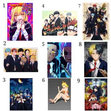 Poster Mashle Shinkakusha Rayne Lance Figure Mash Burnedead Lemon Dot 84x59