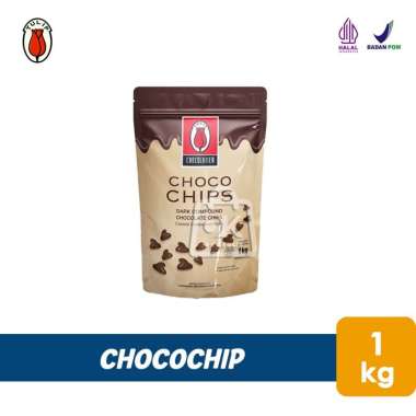Choco Chip Tulip Dark Compund / Chocochip (Pack Asli 1 kg)