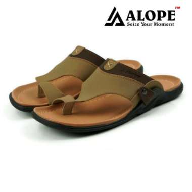 MIVASO Sandal kulit pria H 18 sandal kulit sandal pria sandal kasual sandal 43 TAN