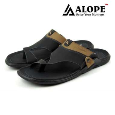 MIVASO Sandal kulit pria H 18 sandal kulit sandal pria sandal kasual sandal 39 HITAM