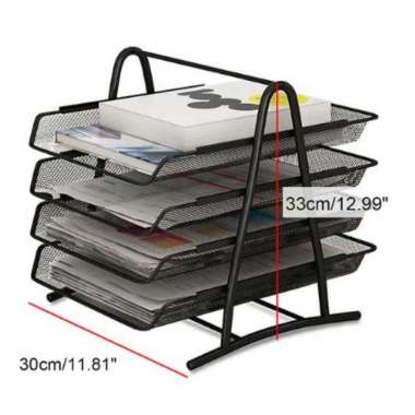 AA - RAK DOKUMEN 4 LAYER DIMEJA TEMPAT DOKUMEN / DOCUMEN TRAY 4 TINGKAT Rak dokumen + bb