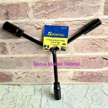 JETJO LAKONI Y 8 10 12 14 17 MM Kunci Sok Sock Soket Cabang 3 Tiga Long PANJANG 12x14x17