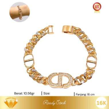 Gelang Emas Kadar 16K Model CD Family Gold 10.56gr 16cm