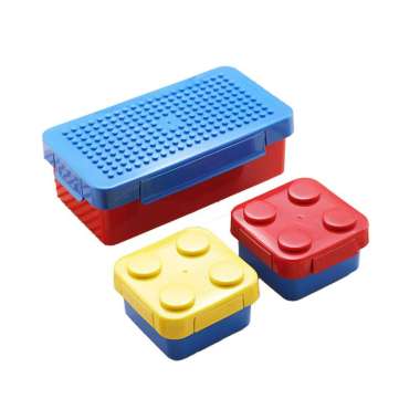 SPV Lunch Box Brick Kotak Bekal Garpu Sendok Set Brick Anak-Anak LUNCH BOX BLUE