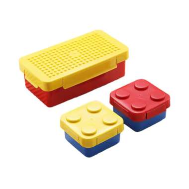 SPV Lunch Box Brick Kotak Bekal Garpu Sendok Set Brick Anak-Anak LUNCH BOX YELLOW