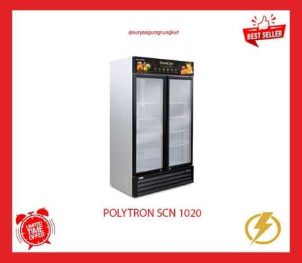 SHOWCASE POLYTRON 2 PINTU 1000 LITER - SCN 1020