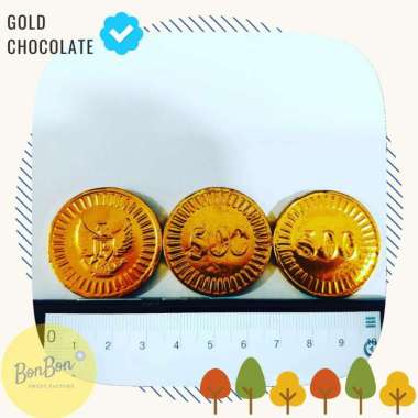 GOLD COIN CHOCOLATE / COKLAT EMAS GOPEK UANG KOIN 500 RUPIAH 125 PCS
