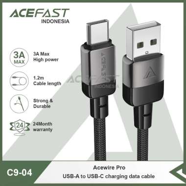 Kabel Data Charger ACEFAST Acewire Pro C9-04 USB To Type-C Charger Fast Charge Charging