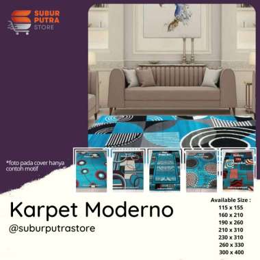 MODERNO - KARPET PERMADANI MOTIF MINIMALIS SIZE 230X310 CM BAHAN POLYPROPHILENE VARIAN C WARNA (ANTI