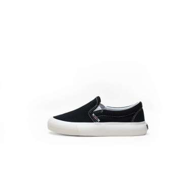 SABA KIDS Slip On Evan Black White - Sepatu Sneakers Sekolah Anak 34 Hitam Putih