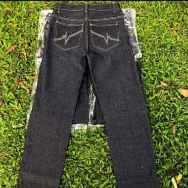 celana denim salvage 16OZ Kaku - Hitam, 33 30 Hitam