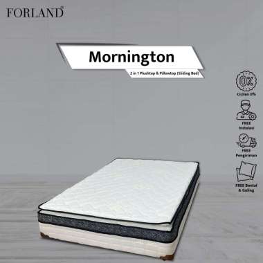 Forland Mornington Springbed 2 in 1 Plushtop & Pillowtop Sorong Saja 140 x 180 Putih Hitam