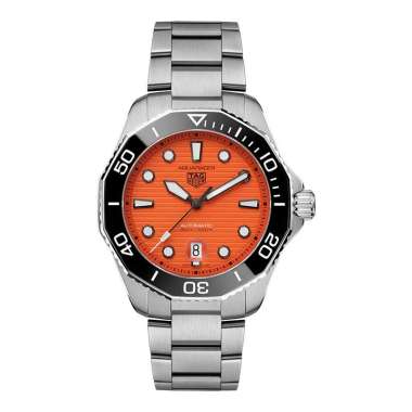Jam Tangan Pria TAG Heuer Aquaracer WBP201F.BA0632 Professional 300 Orange Diver Dial Steel Strap