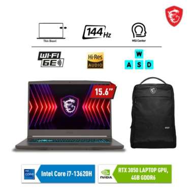 Laptop MSI Thin 15 B13UC FHD 144Hz Core i7 Gen13H 8GB 512GB RTX3050