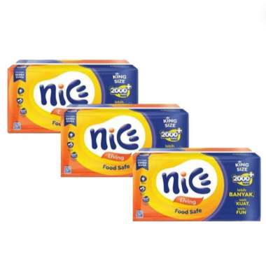 (Paket 3 PCs) Facial Tissue Tisu Nice 1000 gram