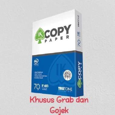 Kertas Hvs F4 Folio 70 gram Ik Copy Paper kertas Fotocopy (Gojek/Grab)
