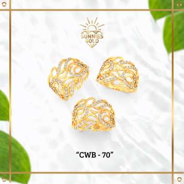 CINCIN PEREMPUAN EMAS ASLI KADAR 700 / 16K CINCIN BUNGA BESAR EMAS CWB70